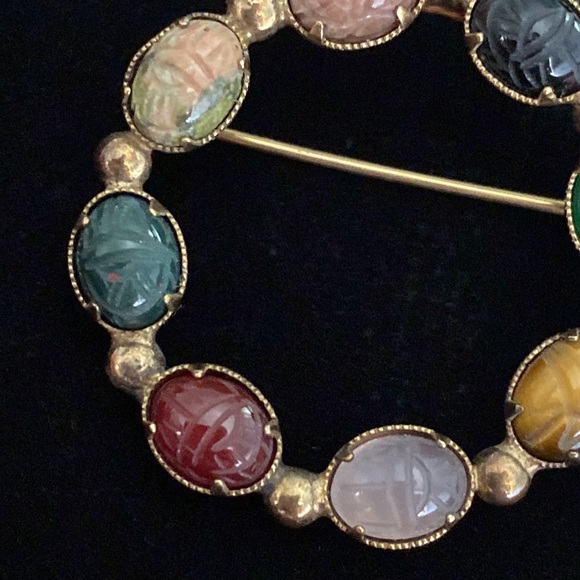 1960’s Bal-Ron 12K GF Scarab Pin Brooch - Picture 3 of 7